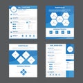 Blue Smart creative resume business profile CV vitae