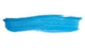 Blue smear paint or cream isolated on white background Royalty Free Stock Photo