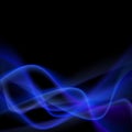 Blue smoke abstract glow light swoosh line Royalty Free Stock Photo