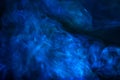 Blue smoke abstract texture background Royalty Free Stock Photo