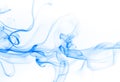 Blue smoke abstract on white background for design. ink water on white Royalty Free Stock Photo