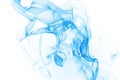 Blue smoke abstract on white background. ink water on white Royalty Free Stock Photo