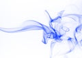 Blue smoke abstract on white background. ink water on white Royalty Free Stock Photo