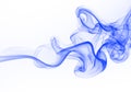 Blue smoke abstract on white background. ink water color Royalty Free Stock Photo