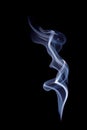 Blue smoke on black Royalty Free Stock Photo