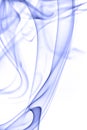 Blue smoke isolated on white Royalty Free Stock Photo