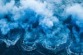 blue smoke over water creating a wave effect Royalty Free Stock Photo