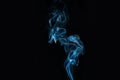 Blue organic abstract dynamic unique smoke pattern Royalty Free Stock Photo