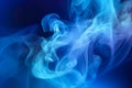 Blue smoke or steam texture background, abstract soft lines pattern Royalty Free Stock Photo