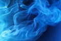 Blue smoke texture background, abstract soft steam pattern Royalty Free Stock Photo