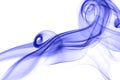 Blue smoke on white Royalty Free Stock Photo