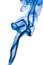 Blue Smoke on white background Royalty Free Stock Photo