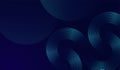 A blue smooth gradient curves and luminescent blue rings background with dark abstract visually dynamic tech-themed backdrop Royalty Free Stock Photo