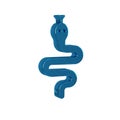 Blue Snake icon isolated on transparent background.