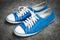 Blue sneaker Royalty Free Stock Photo