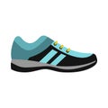 Blue sneaker icon in flat style