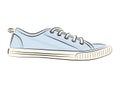Blue sneaker isolated vector illustration Royalty Free Stock Photo