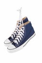 Blue sneakers Royalty Free Stock Photo