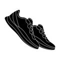 Blue sneakers for sports. Sports shoes .Gym And Workout single icon in black style vector symbol stock illustration.