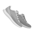 Blue sneakers for sports. Sports shoes .Gym And Workout single icon in monochrome style vector symbol stock illustration Royalty Free Stock Photo