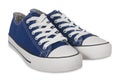 Blue sneakers sports style Royalty Free Stock Photo
