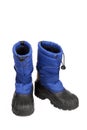 Blue Snow Boots Royalty Free Stock Photo