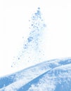 Blue Snow Particles Falling on White Background Royalty Free Stock Photo