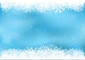 Blue snowflake background Royalty Free Stock Photo