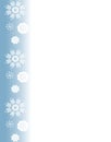 Blue Snowflake Border