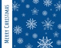 blue snowflake night Christmas card