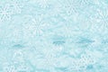 Blue snowflake distressed grunge textured material background