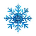 Blue Snowflake Isolated on Black Background Royalty Free Stock Photo