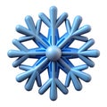 Blue snowflake isolated on white