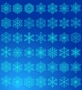 Blue snowflakes