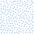 Blue Snowflakes Pattern On White. Retro Winter Festive Background. Eps 10