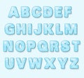 Blue Snowy Winter Font