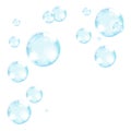 Blue soap bubbles background Royalty Free Stock Photo