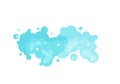 Blue soap bubbles, foam and suds water vector icon. Effervescent air and drink. Shower background. Cartoon illustration isolated Royalty Free Stock Photo