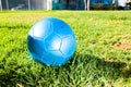 Blue soccer ball Royalty Free Stock Photo