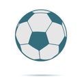 Blue Soccer ball icon isolated on background. Modern flat pictogram, business, marketing, internet c