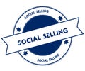 Blue SOCIAL SELLING stamp.