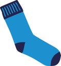 Blue sock cotton Royalty Free Stock Photo