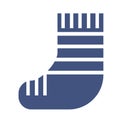 Blue sock flat illustration