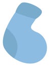 Blue sock, icon Royalty Free Stock Photo