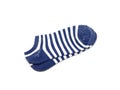 Blue Sock, Isolated on a white background Royalty Free Stock Photo