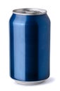 Blue soda can Royalty Free Stock Photo