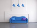 Blue sofa