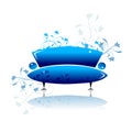 Blue sofa design