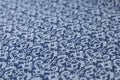 Blue soft fabric with white pattern designed for bed linen Royalty Free Stock Photo
