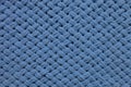 Blue soft knitted puffy alize blanket Royalty Free Stock Photo